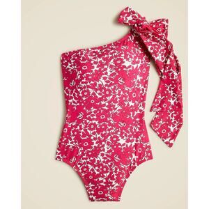 J.Crew Women’s Bow One Shoulder One Piece Swimsuit Blushing Meadow Floral Pink 6